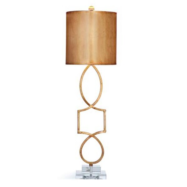 Bassett Miror Co Inc Bassett Mirror L3121T Vivian Table Lamp; Gold Leaf - 10 x 10 x 34 in. L3121T